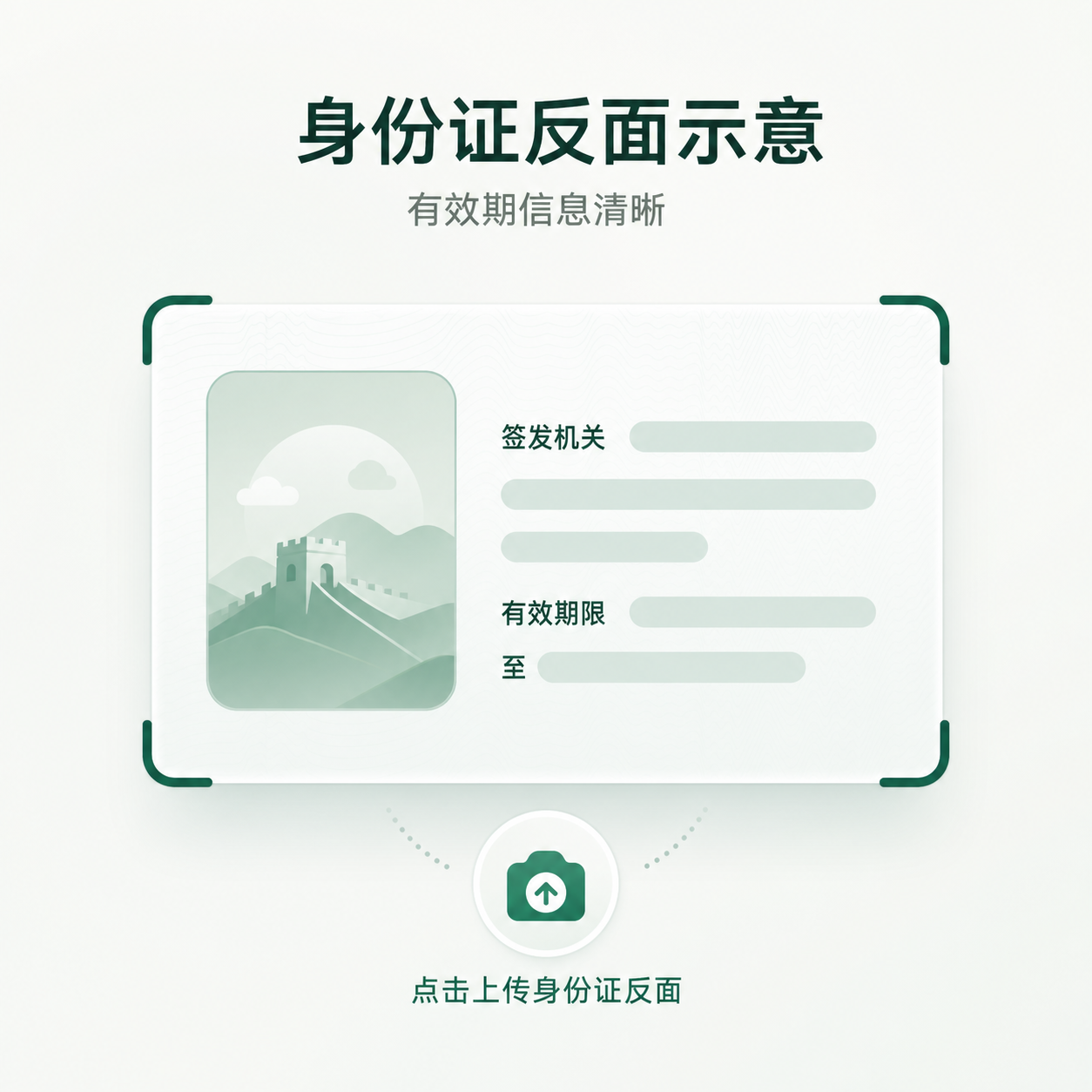 身份证反面上传样板